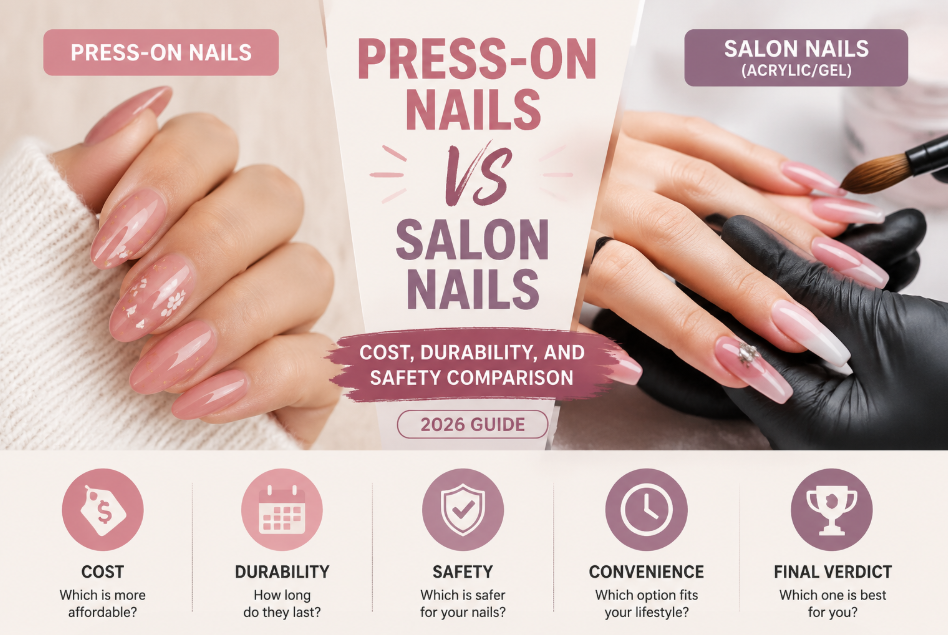 Press-On Nails vs Salon Nails: Cost, Durability, and Safety Comparison (2026 Guide)