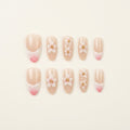 Sheer Floral French Nails: Romantic Pink Plumeria Edition