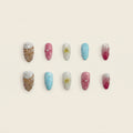 Handmade 3D Seashell & Flower Press-Ons | Summer Ocean Art