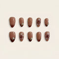 Handmade 3D Nude Flower Press-On Nails | Pink Gradient