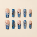 Y2K Denim Cross & French Gradient Press-On Nails